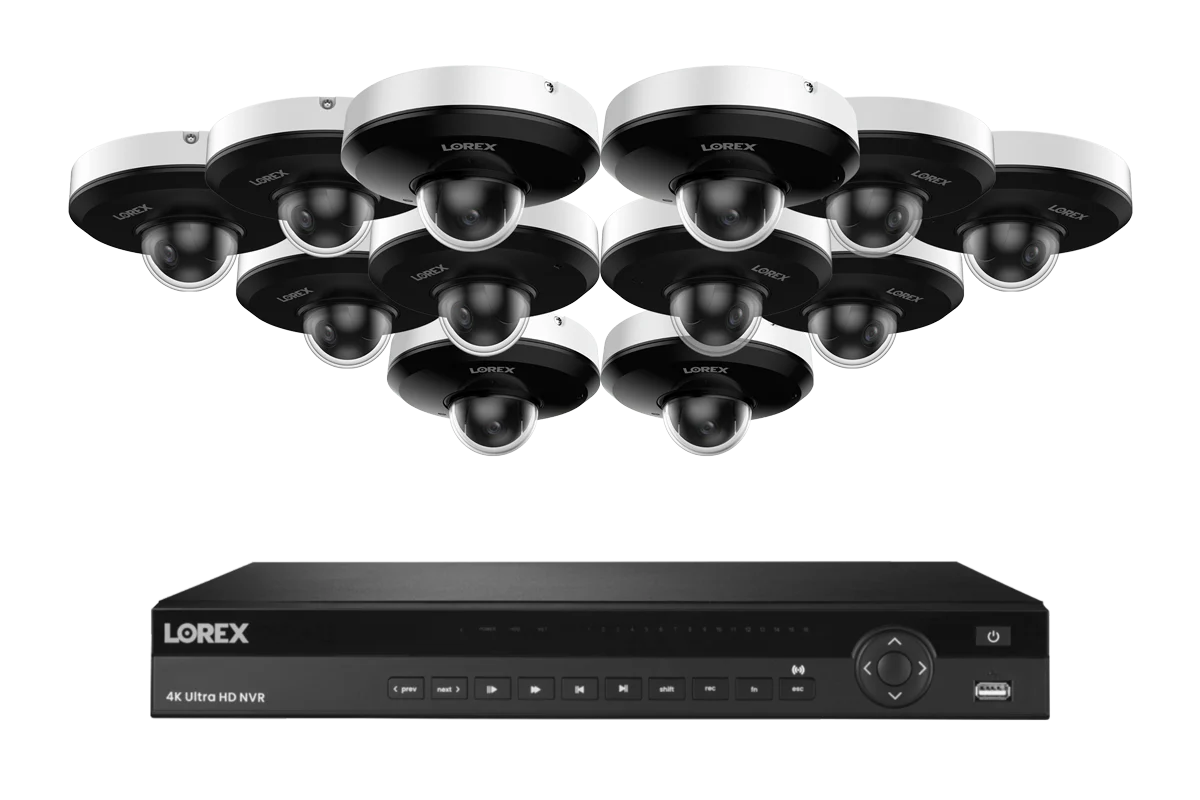 Lorex Elite Series 4K 16-Channel Wired NVR System with P2 2K Mini PTZ Cameras (6TB)