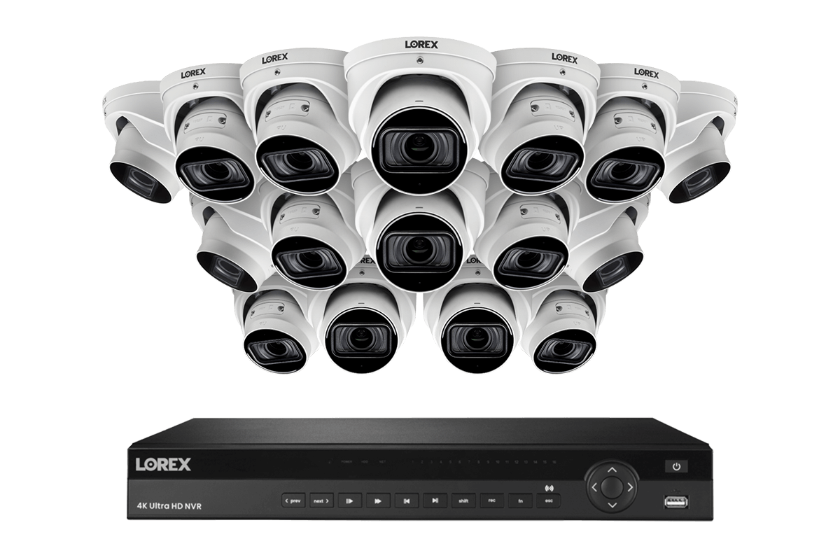 Lorex 4K (16-Camera Capable) 6 TB Wired NVR System with 16 Nocturnal 3 Smart IP Dome Cameras
