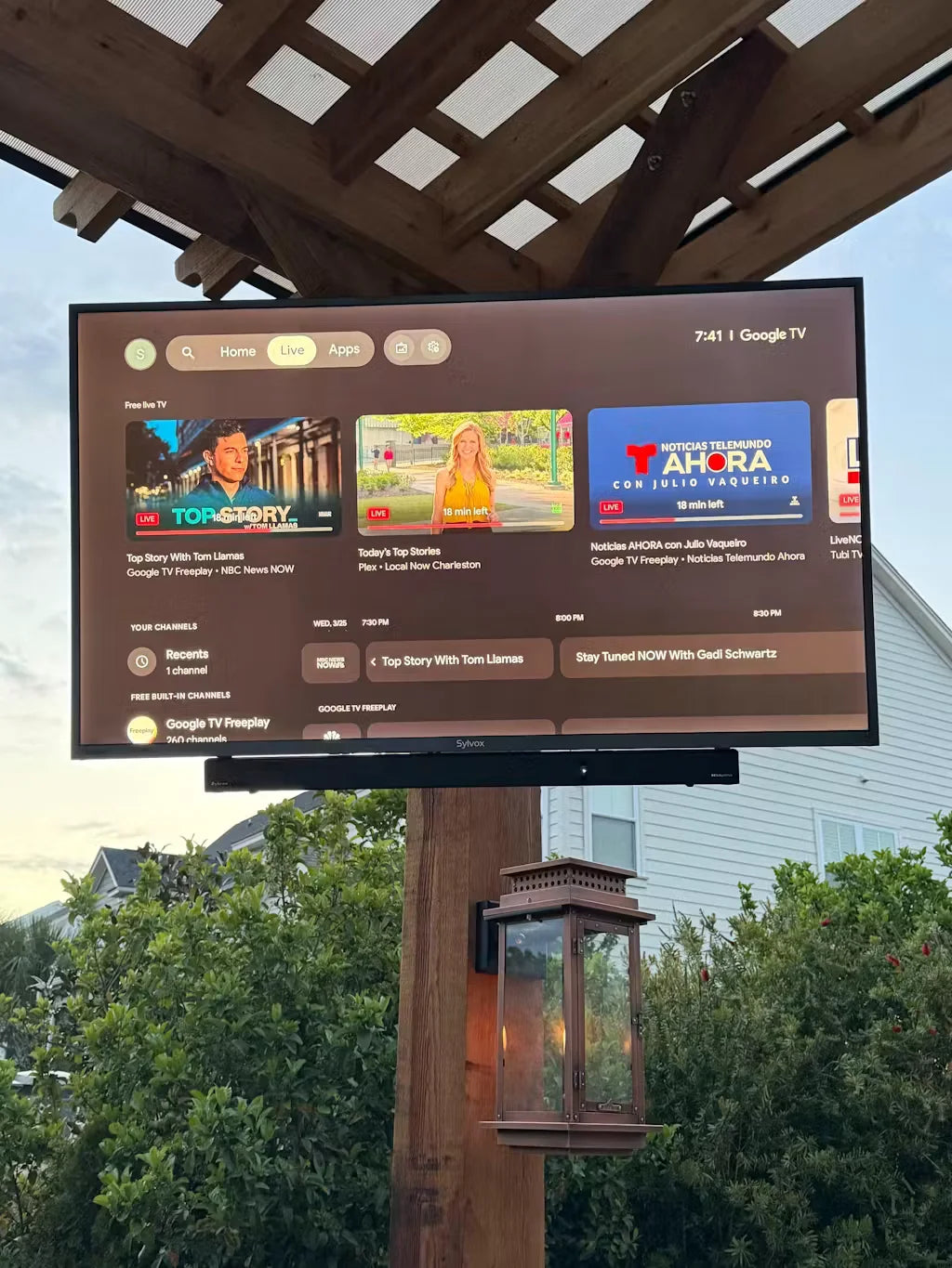 SYLVOX Deck Pro 3.0 Outdoor TV (Google TV) — 4K, 1000 Nits, Partial Sun