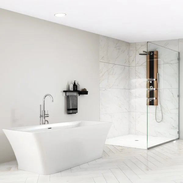 PULSE ShowerSpas 67″ & 59″ Rectangular Acrylic Freestanding Soaking Tub — Two Sizes | PT-1043