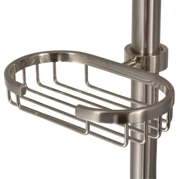 PULSE ShowerSpas Adjustable Slide Bar with Soap Dish — Surface Mount, Universal Fit