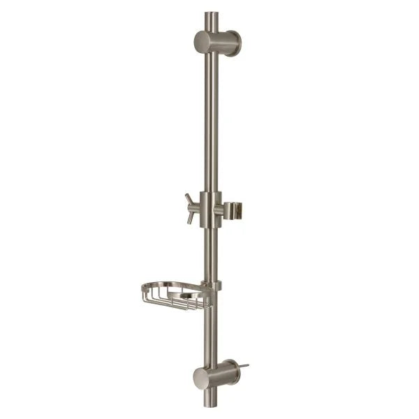 PULSE ShowerSpas Adjustable Slide Bar with Soap Dish — Surface Mount, Universal Fit