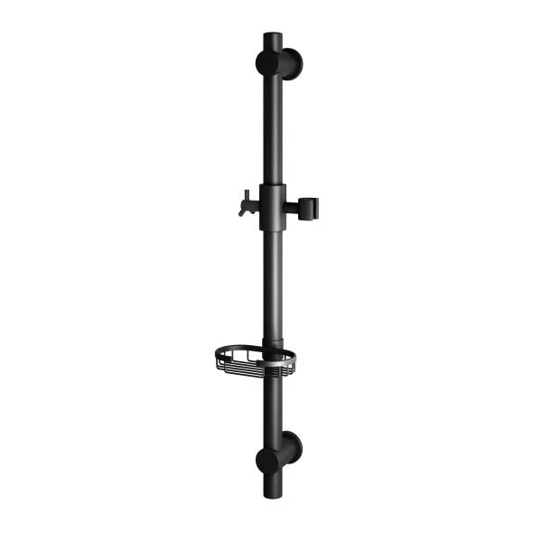 PULSE ShowerSpas Adjustable Slide Bar with Soap Dish — Surface Mount, Universal Fit