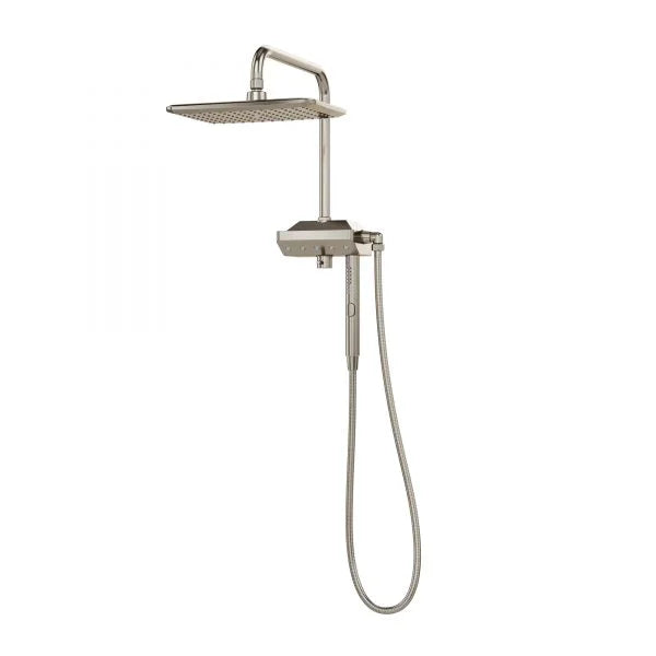 PULSE ShowerSpas AquaPower Shower System — 11" Air-Infusion Rain Showerhead, Magnetic Handshower, 180° Pivoting Arm