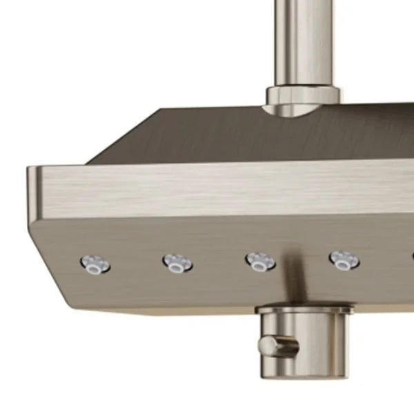 PULSE ShowerSpas AquaPower Shower System — 11" Air-Infusion Rain Showerhead, Magnetic Handshower, 180° Pivoting Arm
