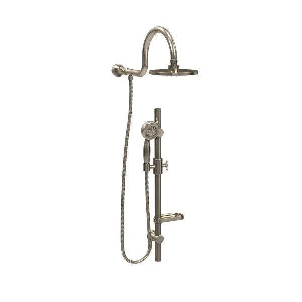 PULSE ShowerSpas AquaRain Shower System — 8" Rain Showerhead + 5-Function Handshower with Separate Slide Bar