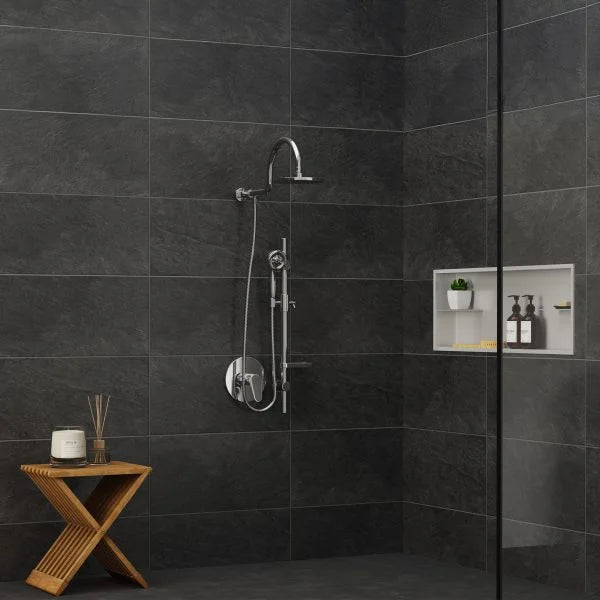 PULSE ShowerSpas AquaRain Shower System — 8" Rain Showerhead + 5-Function Handshower with Separate Slide Bar
