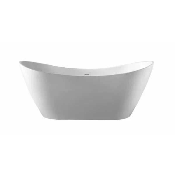 PULSE ShowerSpas 70.6″ Slipper Acrylic Freestanding Soaking Tub — Extra-Long Deep Soaker | PT-1006