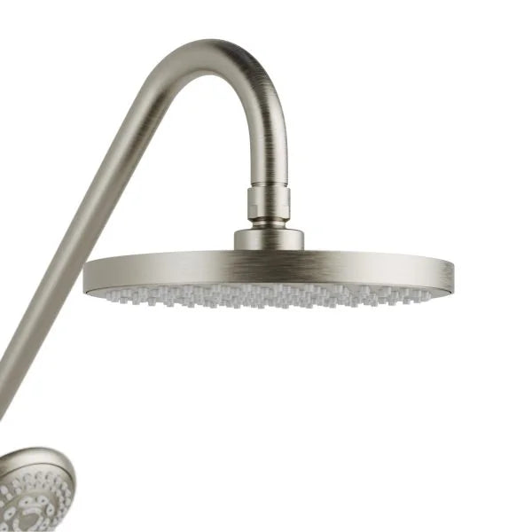 PULSE ShowerSpas Kauai Shower System — 8" Rain Showerhead + 5-Function Handshower, Drill-Less Install
