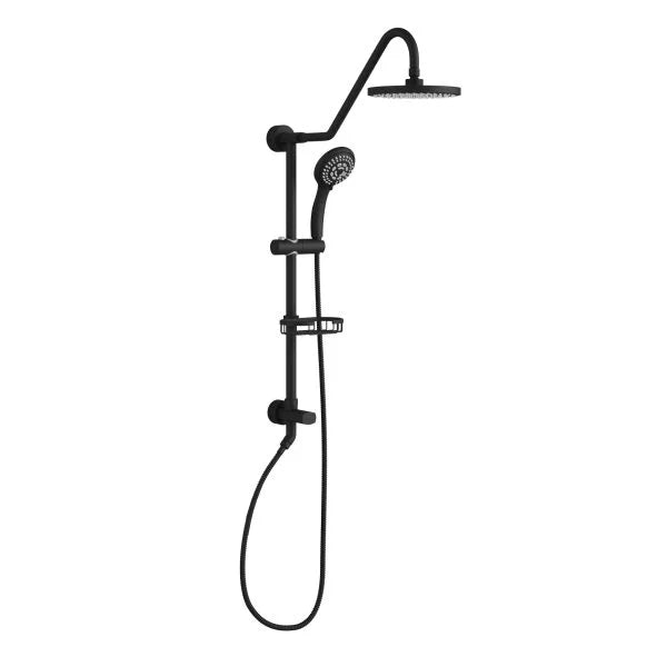 PULSE ShowerSpas Kauai Shower System — 8" Rain Showerhead + 5-Function Handshower, Drill-Less Install