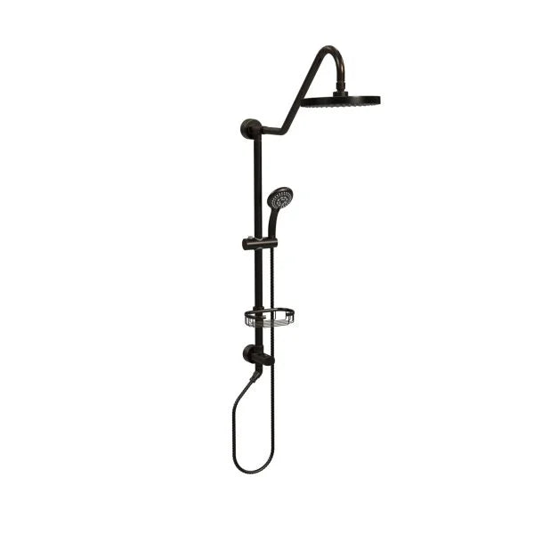 PULSE ShowerSpas Kauai Shower System — 8" Rain Showerhead + 5-Function Handshower, Drill-Less Install