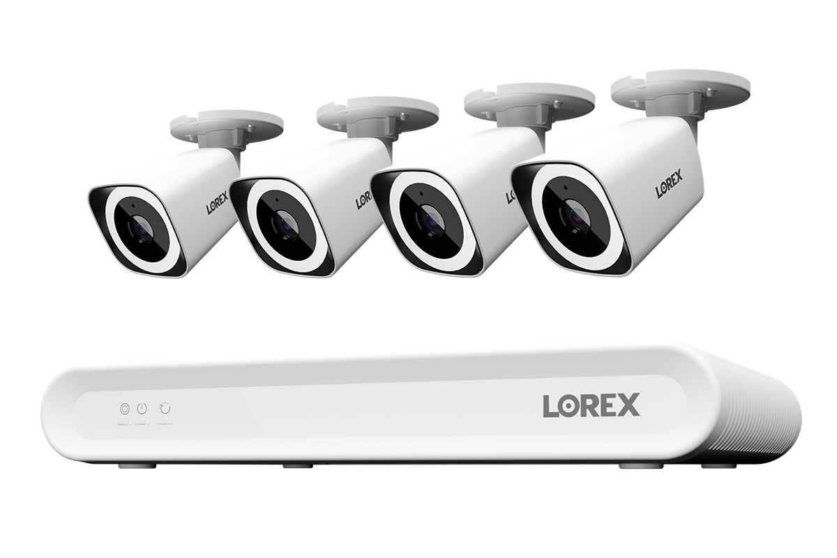 Lorex Connect 4K 8-Channel Wired NVR System with Four 4K IP Bullet Security Cameras - 1TB | AQVINA World