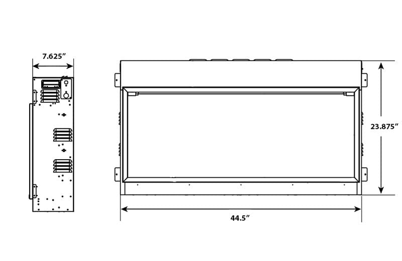 SimpliFire 43-in Scion Linear Built-In Electric Fireplace