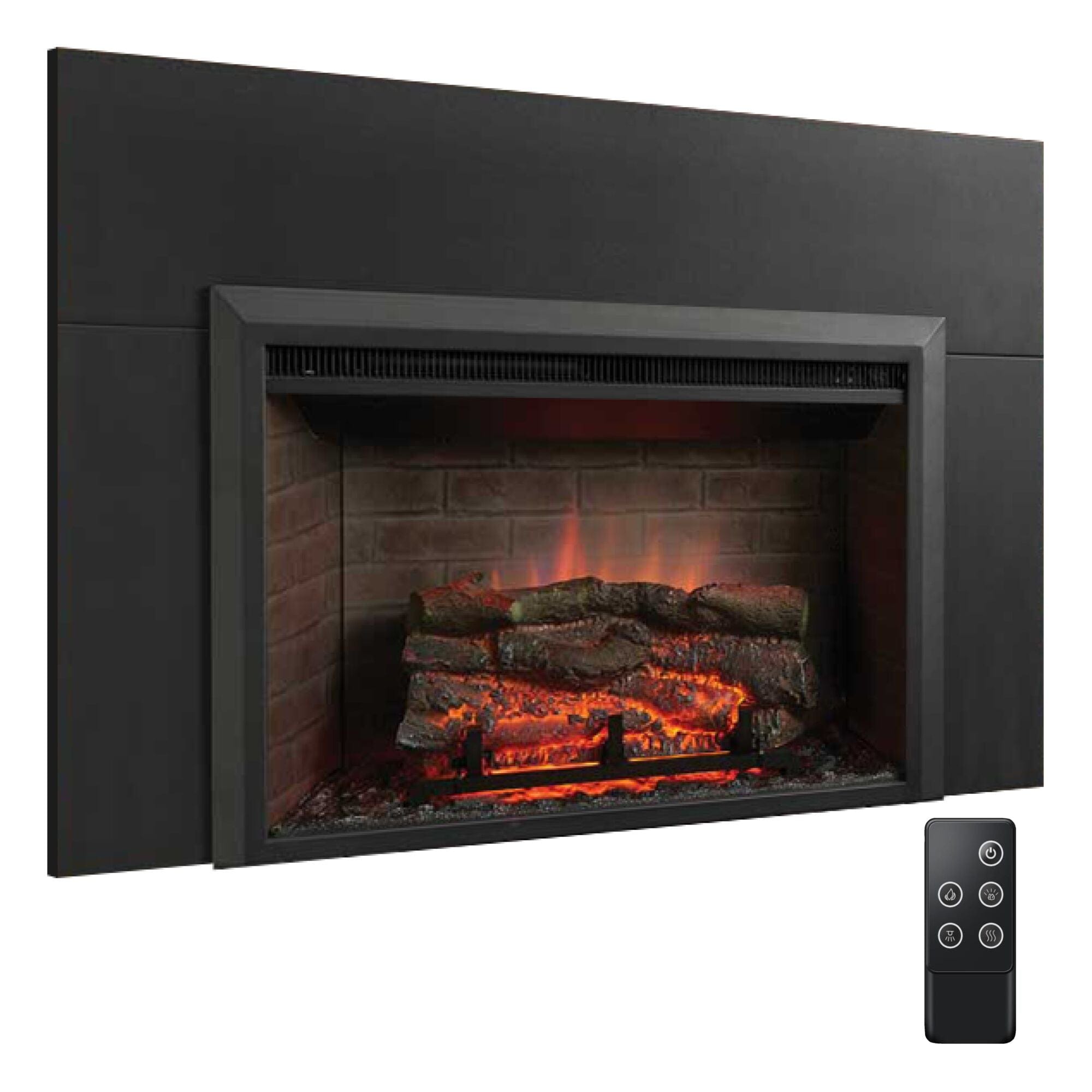SimpliFire 32-In Built-In Electric Fireplace Insert with Large Surround Trim