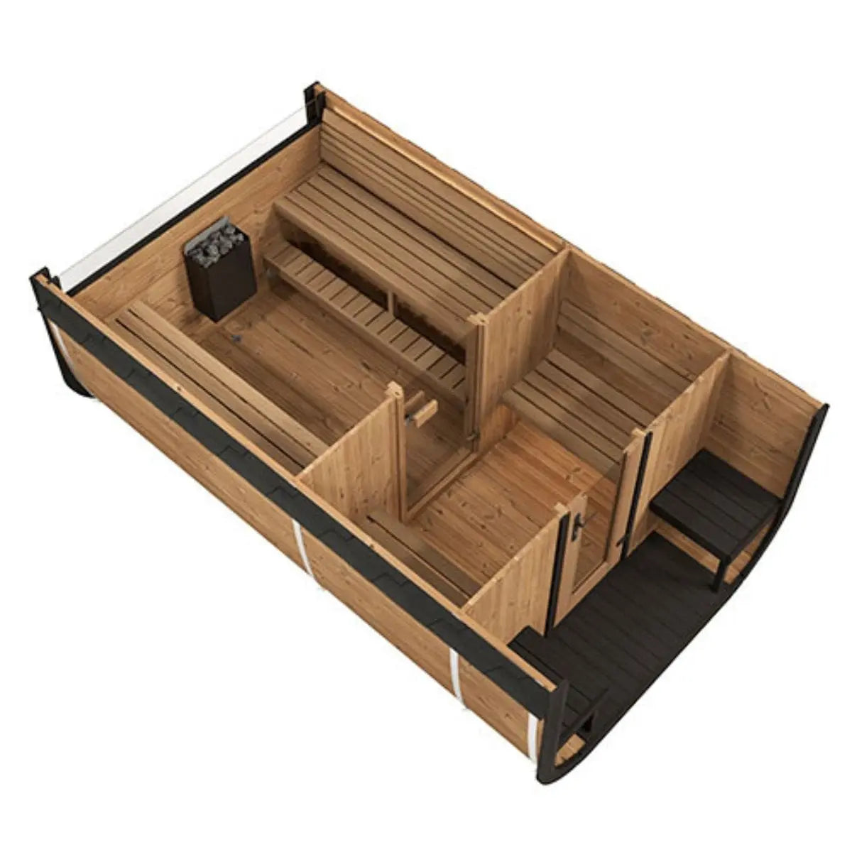SaunaLife Cube-Series Model CL12GCPCP Outdoor Sauna |AQVINA World - Aqvina LLC