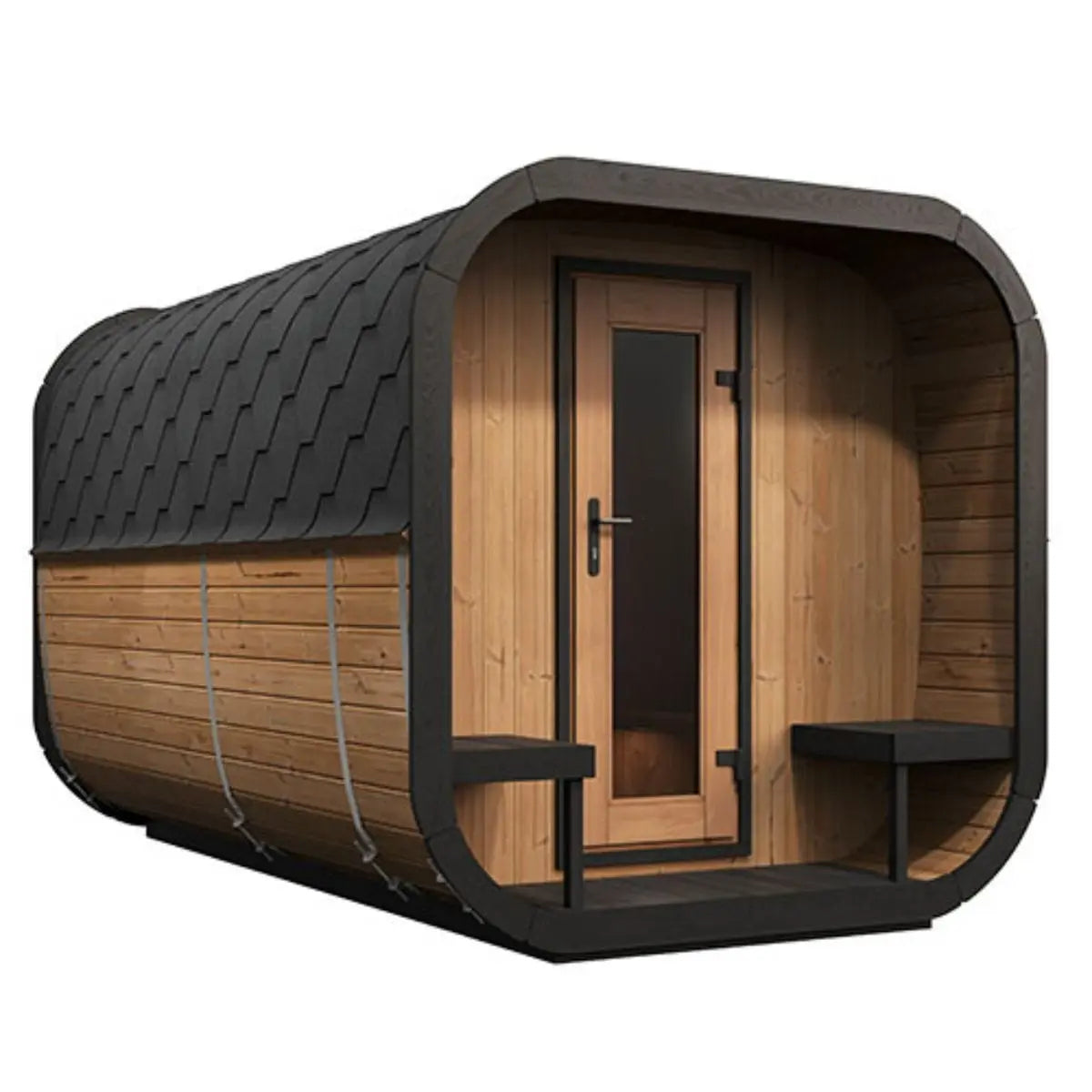 SaunaLife Cube-Series Model CL12GCPCP Outdoor Sauna |AQVINA World - Aqvina LLC