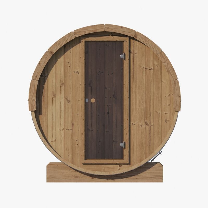 SaunaLife 6-Person Outdoor Barrel Sauna Model E8 | AQVINA World