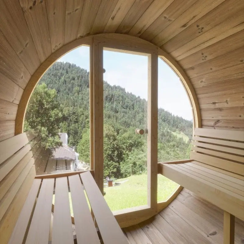 SaunaLife Model E8G 6-Person Outdoor Barrel Sauna | AQVINA World - Aqvina LLC