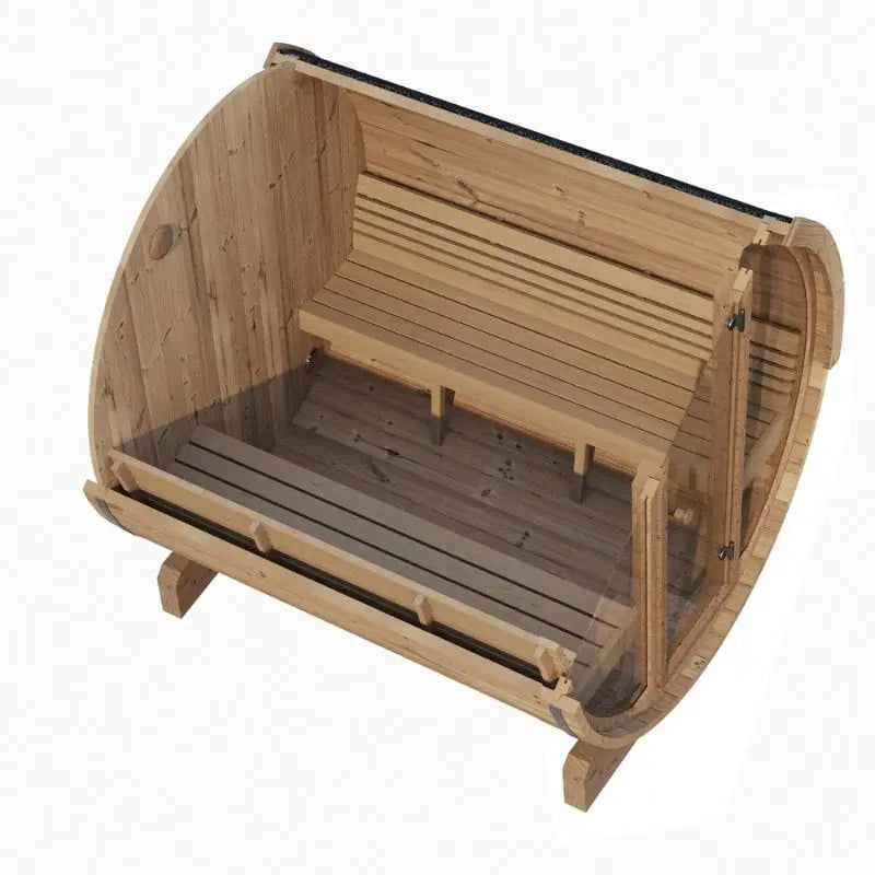 SaunaLife Model E8G 6-Person Outdoor Barrel Sauna | AQVINA World - Aqvina LLC
