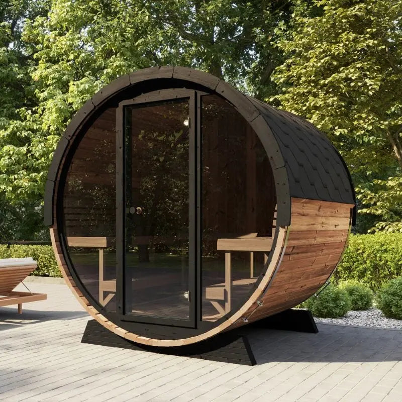 SaunaLife Model EE8G 6-Person Outdoor Barrel Sauna | AQVINA World - Aqvina LLC