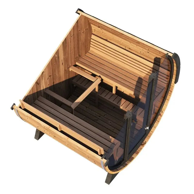 SaunaLife Model EE8G 6-Person Outdoor Barrel Sauna | AQVINA World - Aqvina LLC