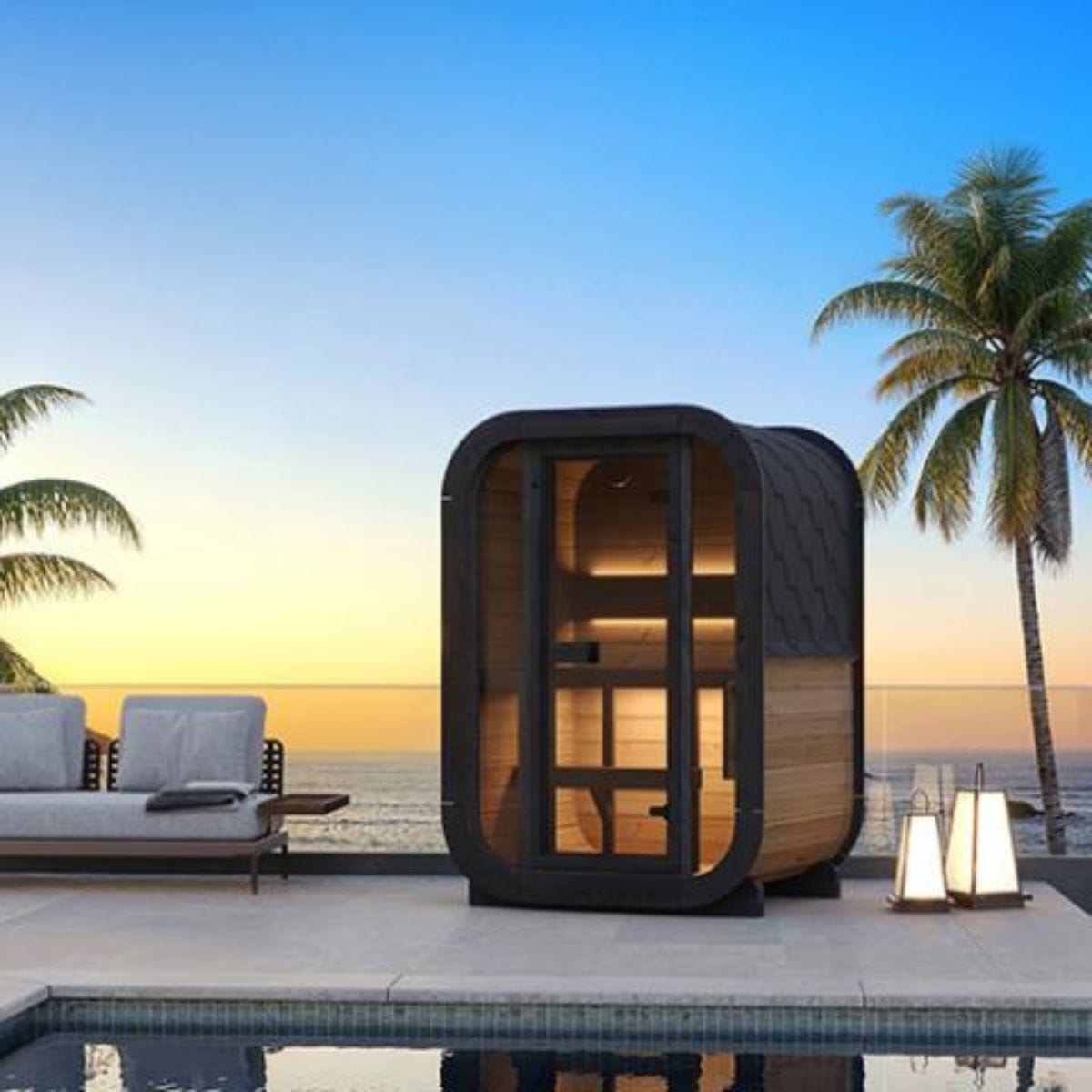 SaunaLife Cube-Series Model CL3G Outdoor Sauna | AQVINA World - Aqvina LLC
