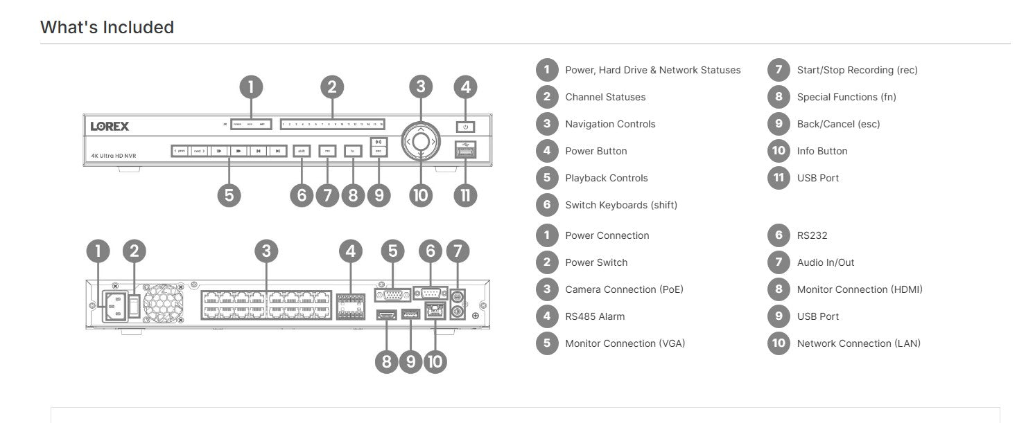 Lorex - 4K Pro Series Network Video Recorder - N884A64B | AQVINA World