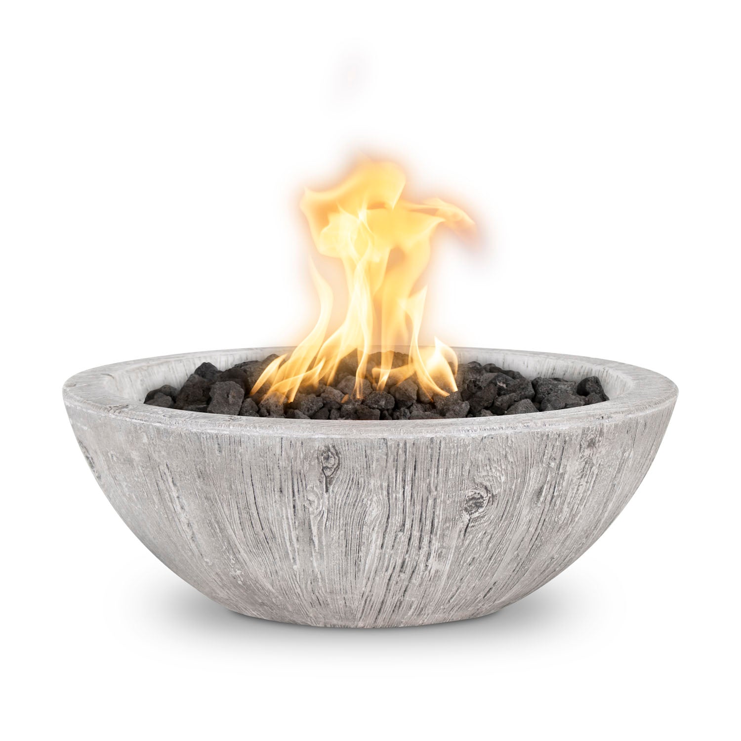 The Outdoor Plus Sedona Fire Bowl - GFRC Wood Grain - 27"