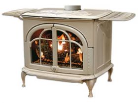 IRON STRIKE SEREFINA CAST IRON VENT FREE GAS STOVE - MANY COLOR CHOICES WHITE, BLUE, BROWN, BLACK