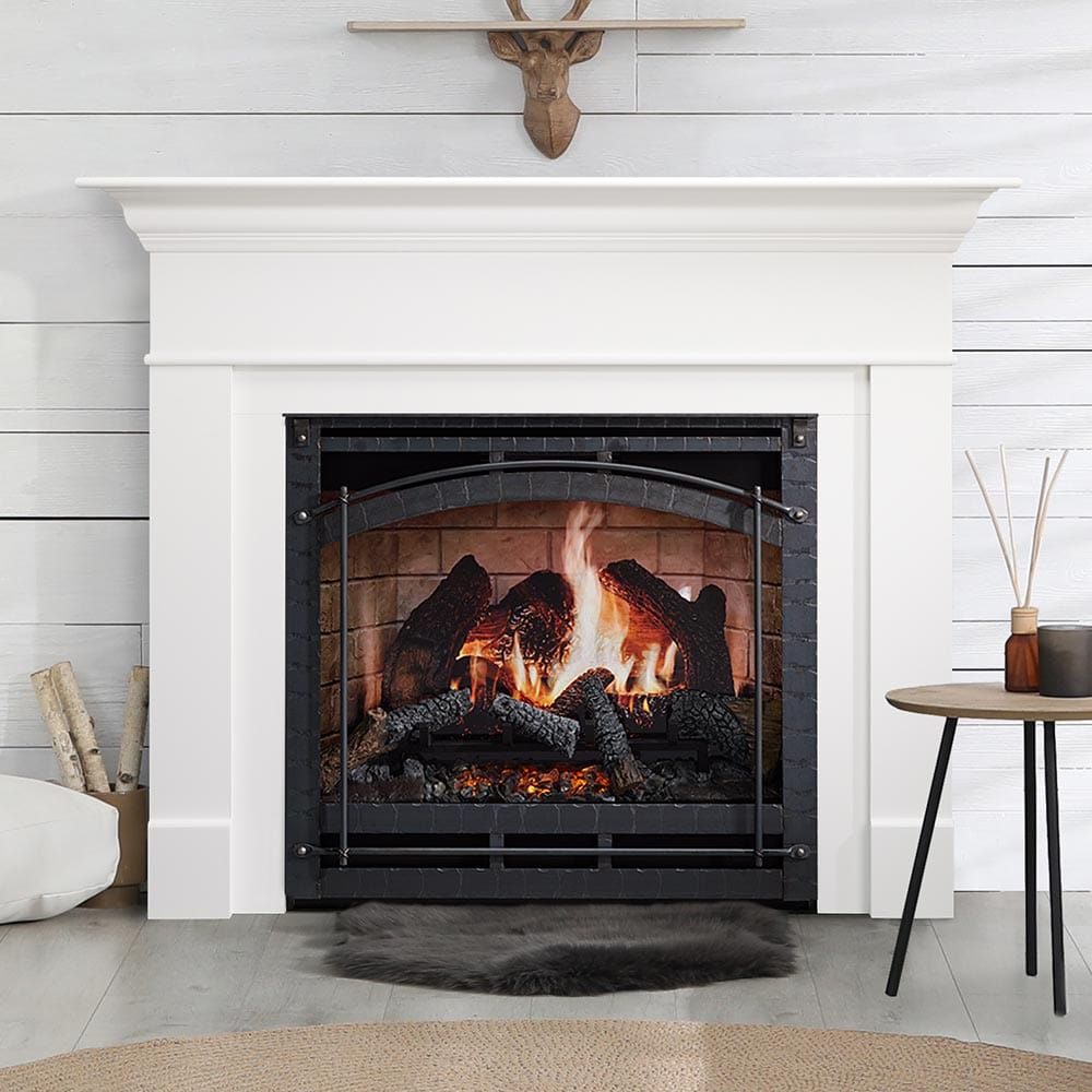 SimpliFire Inception 36-in Electric Fireplace with Chateau Forge Decorative Front