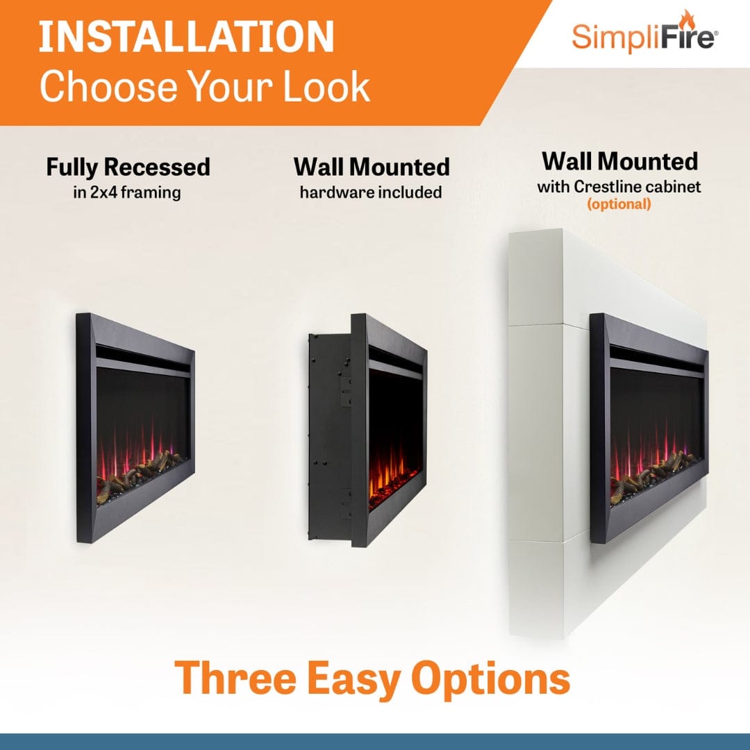 SimpliFire 60-in Allusion Slim Linear Electric Fireplace