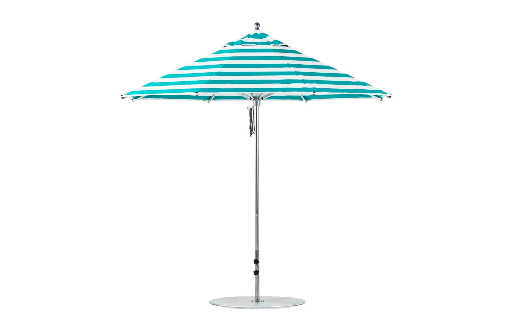 9-foot octagonal Premier Umbrella with a black canopy and wooden frame