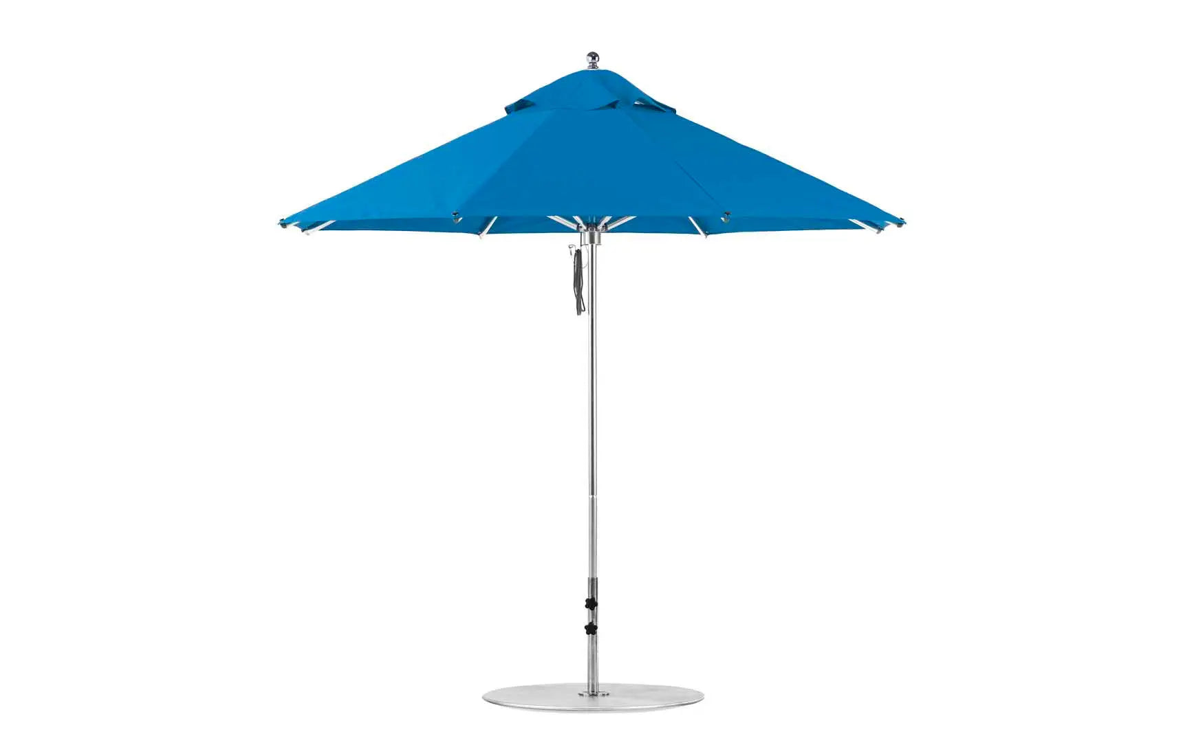 9-foot octagonal Premier Umbrella with a black canopy and wooden frame