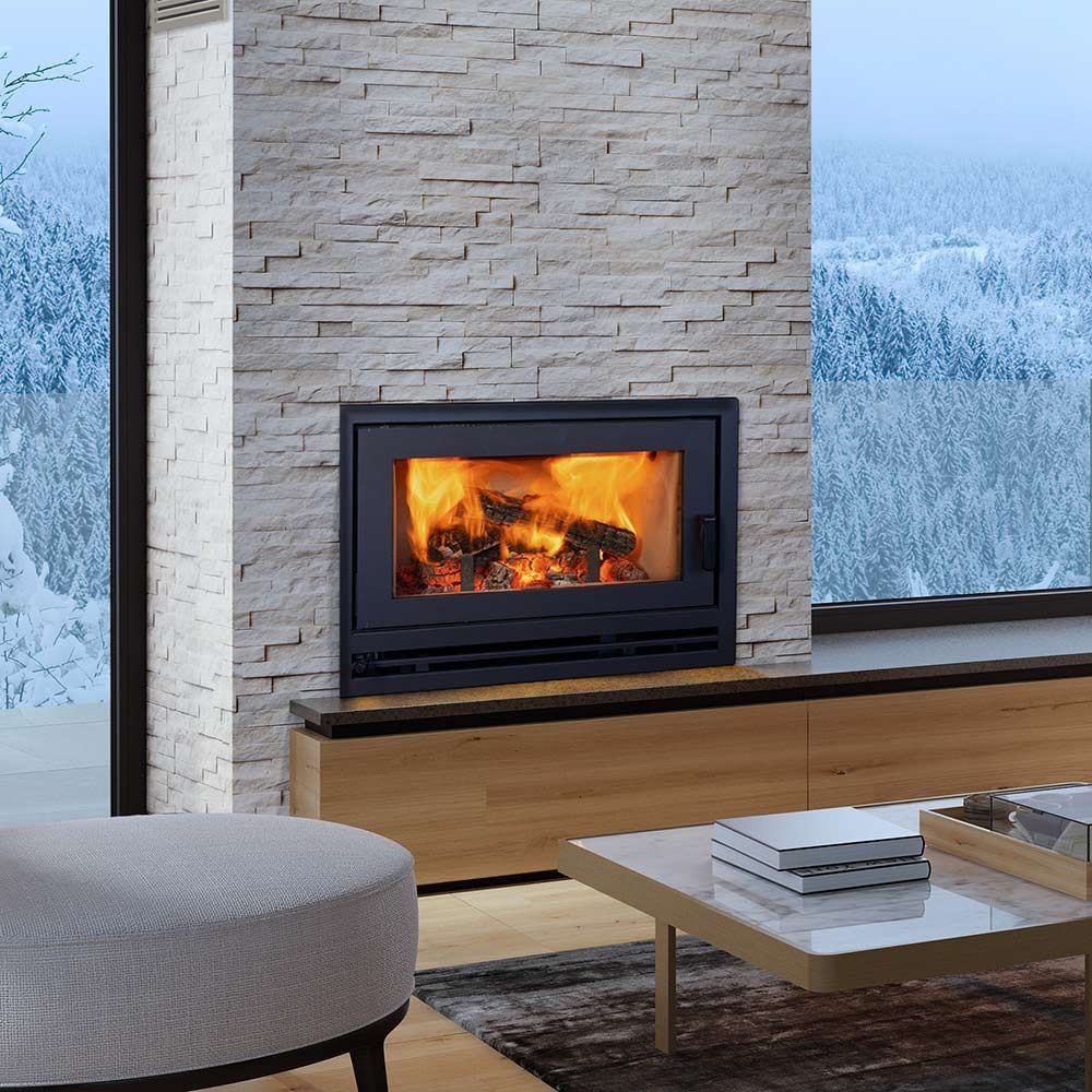 Superior 22-Inch WCT4920 Traditional High-Efficiency EPA Certified Wood Burning Fireplace with White Smooth Panel