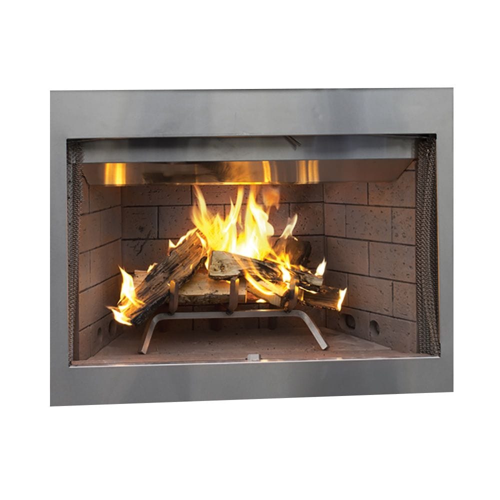 Superior 36-Inch WRE3036 Outdoor Wood Burning Fireplace with White Refractory Panel