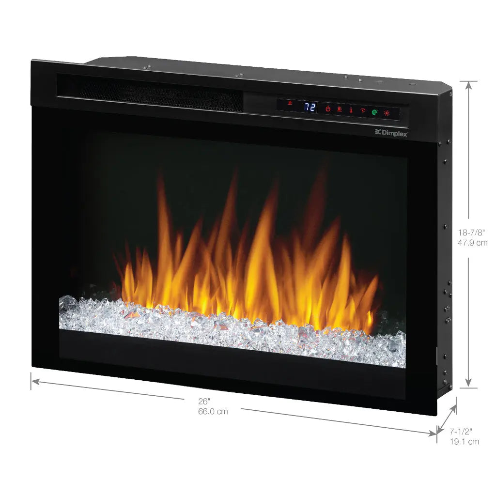 Dimplex Nova XHD Plug-In 26" Electric Firebox - Acrylic Crystals | XHD26G