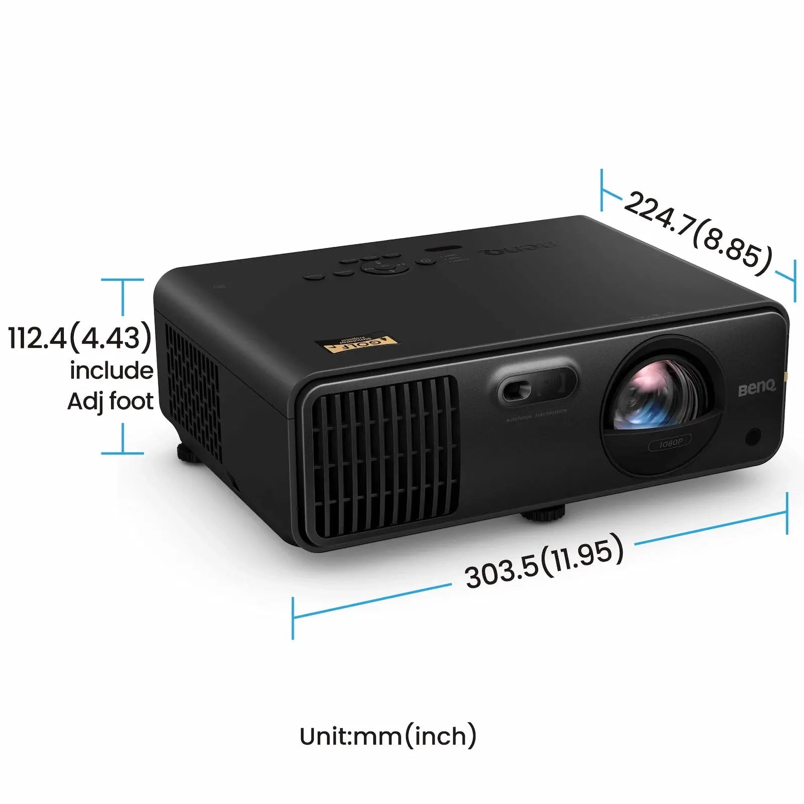BenQ - 4000-Lumen Short Throw 1080P Laser Golf Simulator Projector | Model: AH700ST | AQVINA - Aqvina LLC