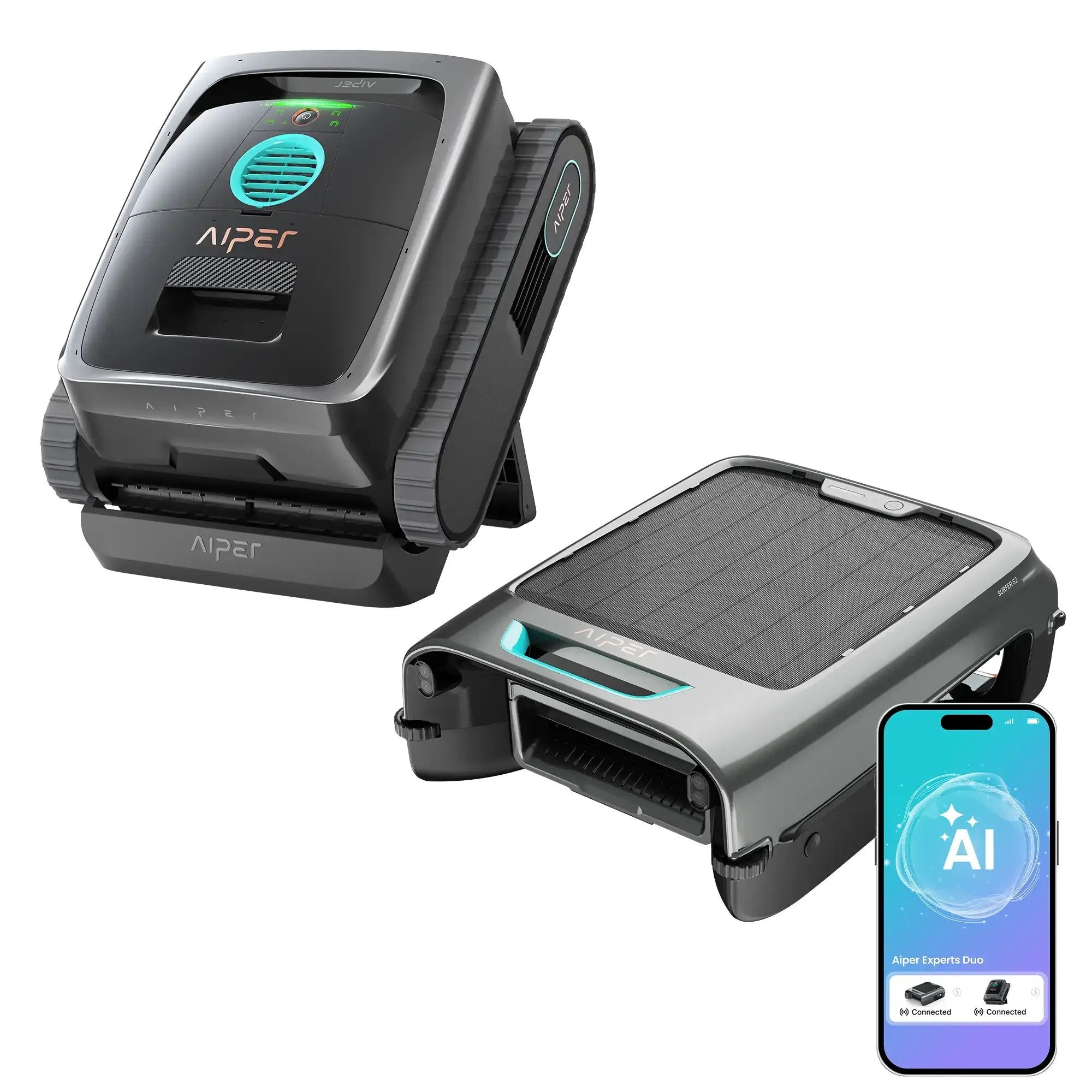 Aiper robotic pool cleaner with charging station and smartphone app control