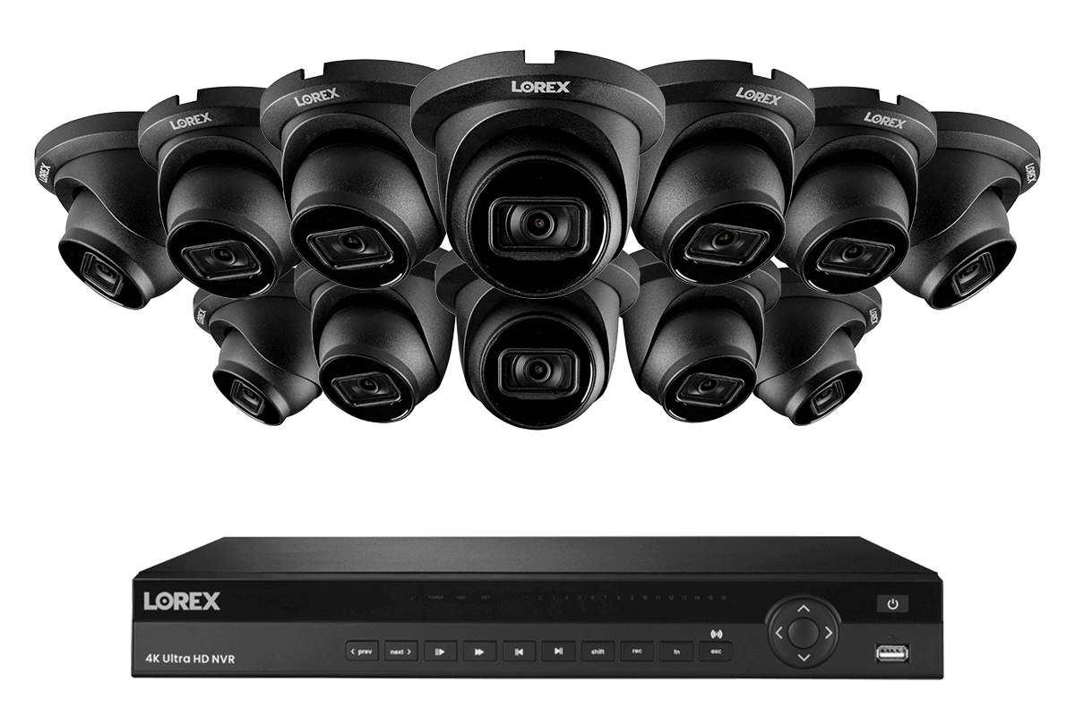 Lorex 4K (16-Camera Capable) 6 TB Wired NVR System with Nocturnal 3 Smart IP Dome Cameras
