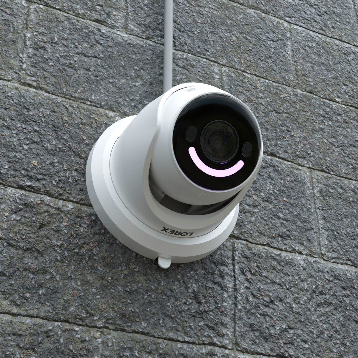 Lorex H12 4K IP Wired Turret Security Camera with Smart Security Lighting