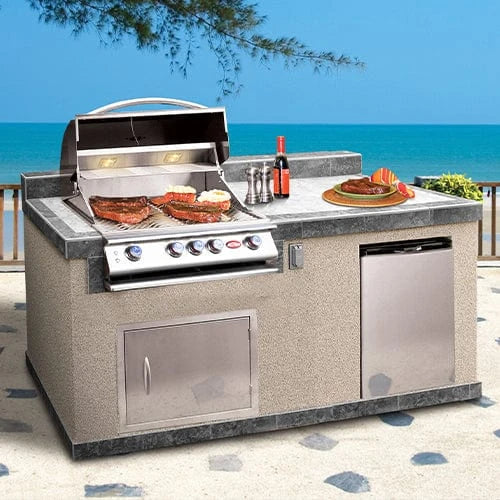 Cal Flame Costa Q Escape Series BBQ Island with 4 Burner Grill | Model: PV6004 | AQVINA World