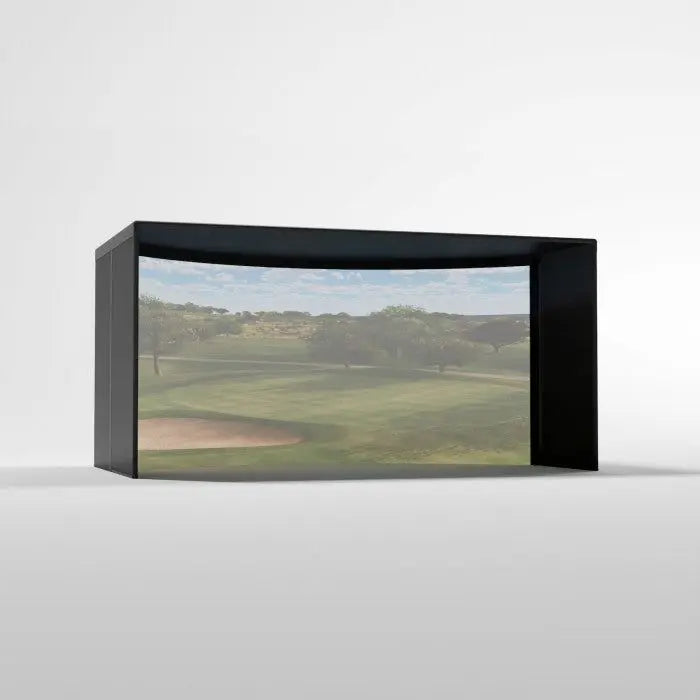Carl's Place CURVED Golf Simulator Enclosure Kit with Premium Impact Screen 9'H × 14'W × 8'D | Model: cge-9x14x8 Carl's Place