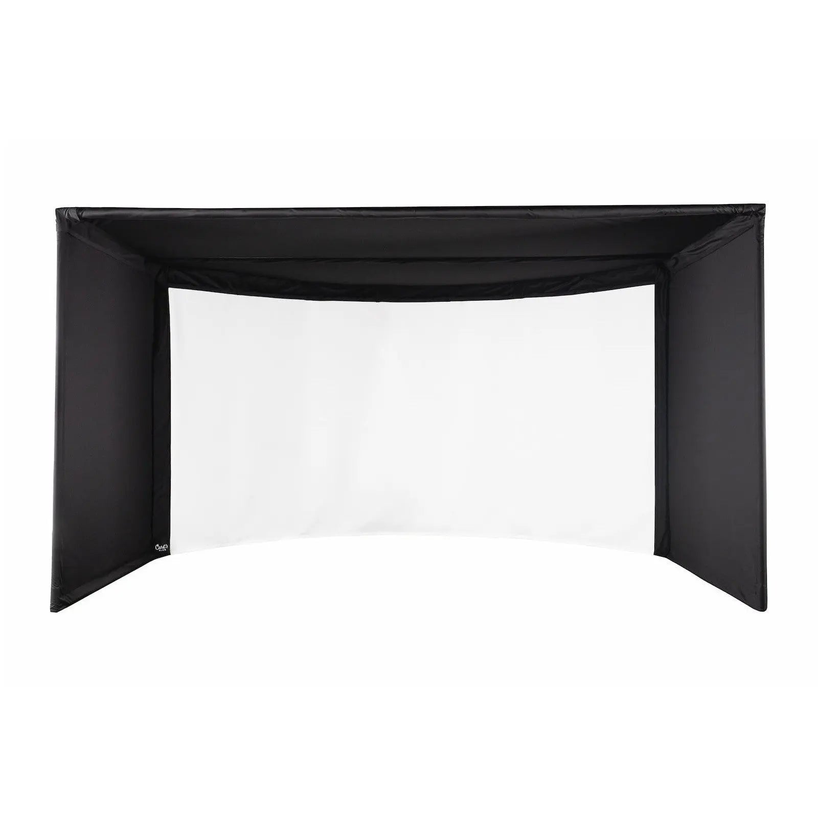 Black rectangular object on a white background