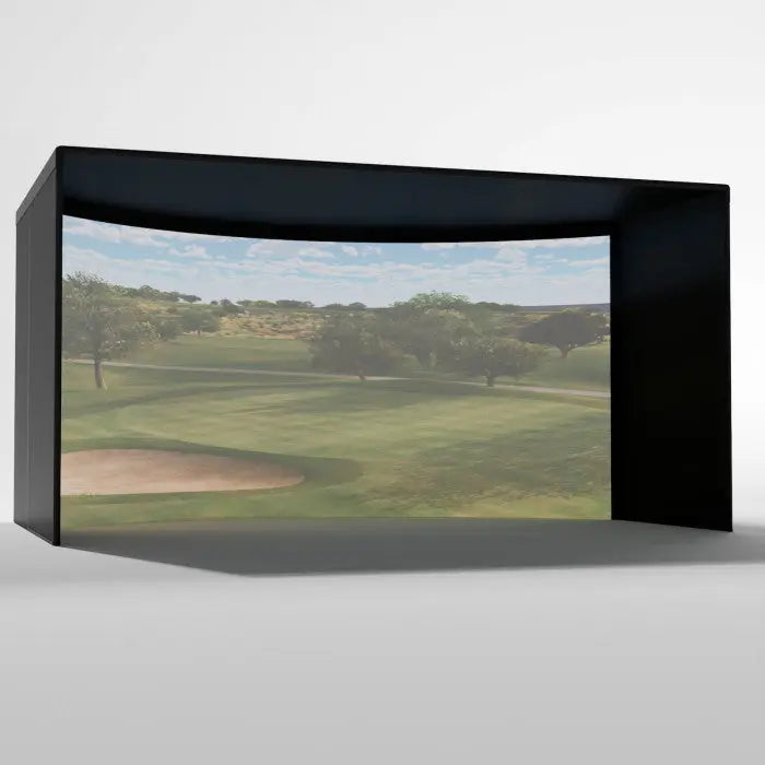 Carl's Place CURVED Golf Simulator Enclosure Kit with Premium Impact Screen 10'H × 15'W × 10'D | Model: cge-10x15x10 Carl's Place