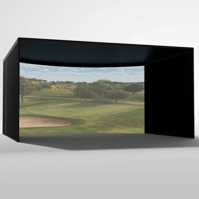 Carl's Place CURVED Golf Simulator Enclosure Kit with Premium Impact Screen 10'H × 15'W × 15'D | Model: cge-10x15x15 Carl's Place