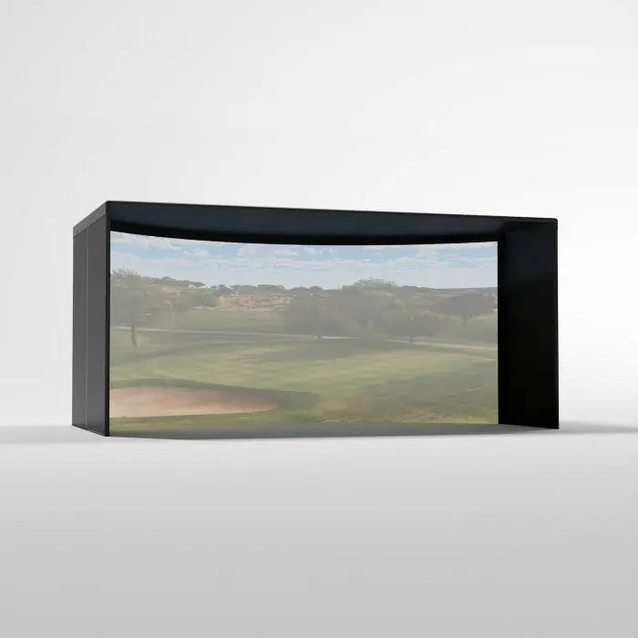 Carl's Place CURVED Golf Simulator Enclosure Kit with Premium Impact Screen 9'H × 15'W × 8'D | Model: cge-9x15x8 Carl's Place