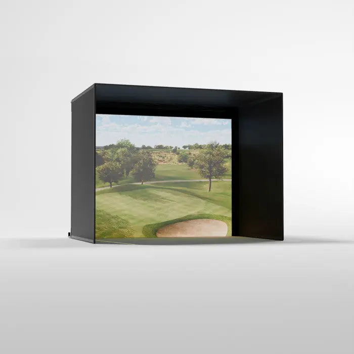 Carl's Place PRO Golf Simulator Enclosure Kit with High-Contrast Gray Impact Screen 10'H × 13'W × 8'D | Model: pgec2-gp-10x13x8 Carl's Place