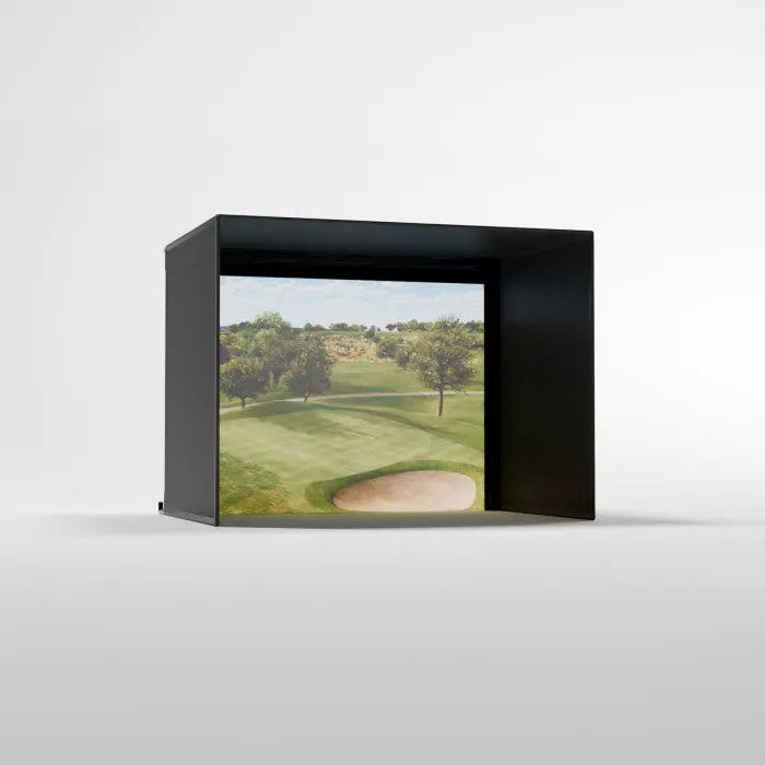 Carl's Place PRO Golf Simulator Enclosure Kit with Premium Impact Screen 9'H × 12'W × 8'D | Model: pgec2-pm-9x12x8 Carl's Place