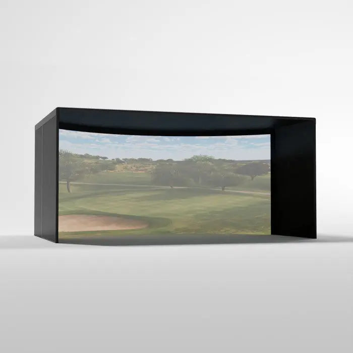 Carl's Place CURVED Golf Simulator Enclosure Kit with Premium Impact Screen 9'H × 15'W × 10'D | Model: cge-9x15x10 Carl's Place