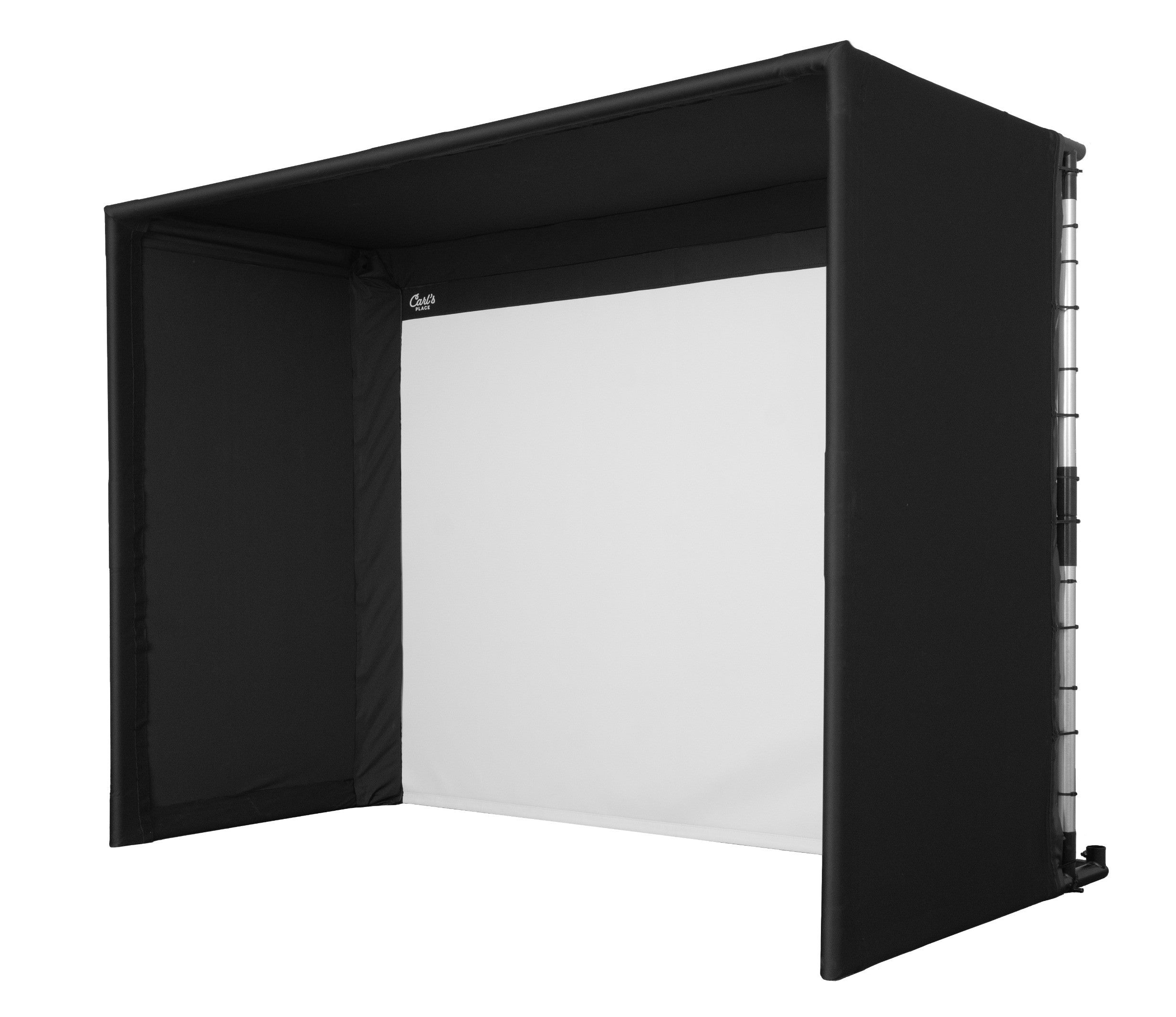 Carl's Place PRO Golf Simulator Enclosure Kit with High-Contrast Gray Impact Screen 10'H × 13'W × 8'D | Model: pgec2-gp-10x13x8 Carl's Place